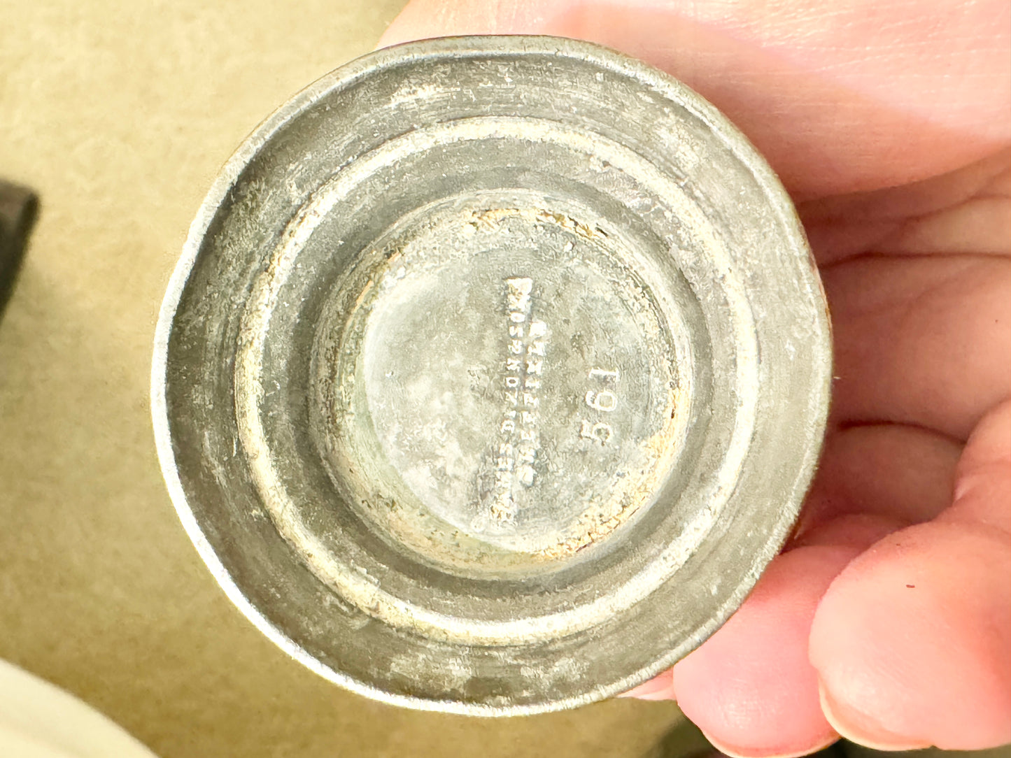 Pair of Pewter Salt and Pepper Shakers