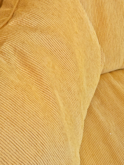 Yellow Corduroy Fabric Sleeper Sofa