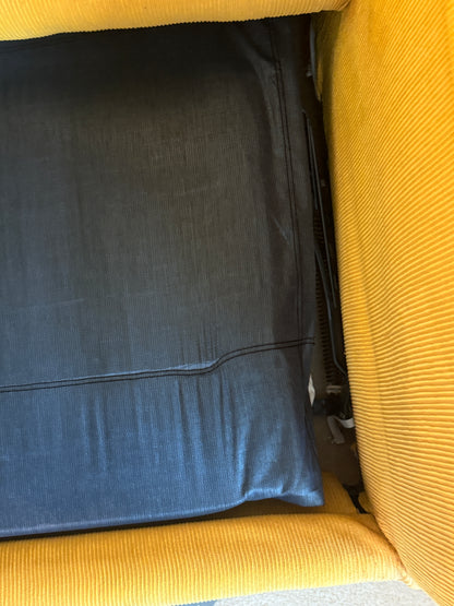 Yellow Corduroy Fabric Sleeper Sofa