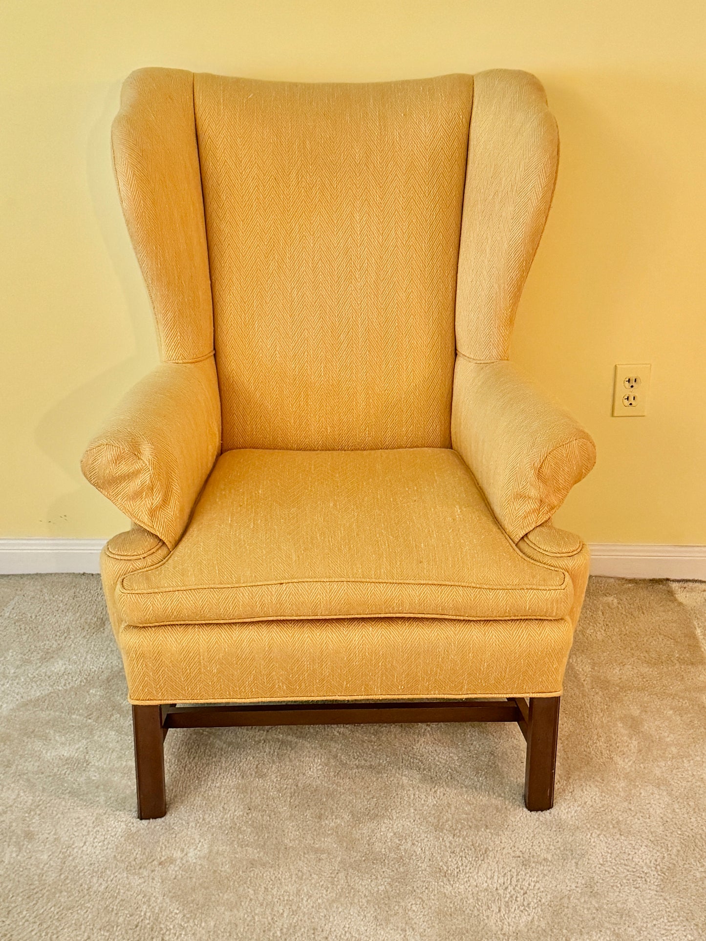 Yellow Wing Back Chair