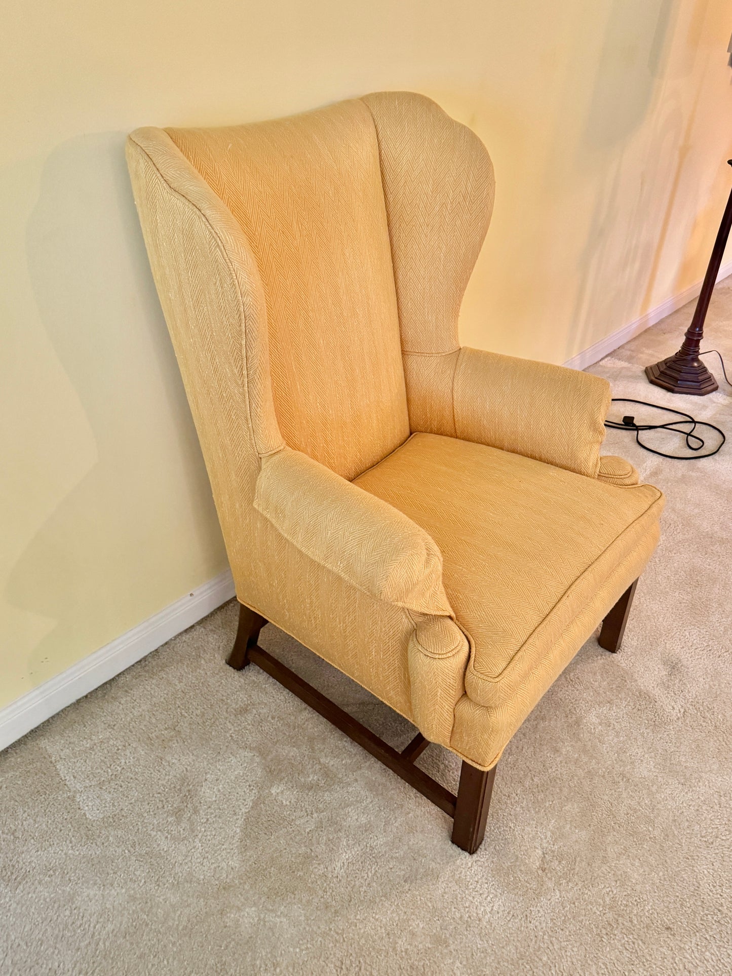 Yellow Wing Back Chair