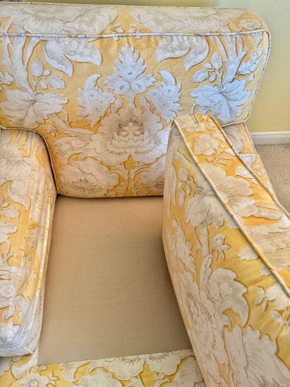 Pair of Yellow and White Chairs