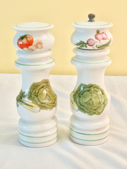 Pair of Vegetable Salt and Pepper Shakers