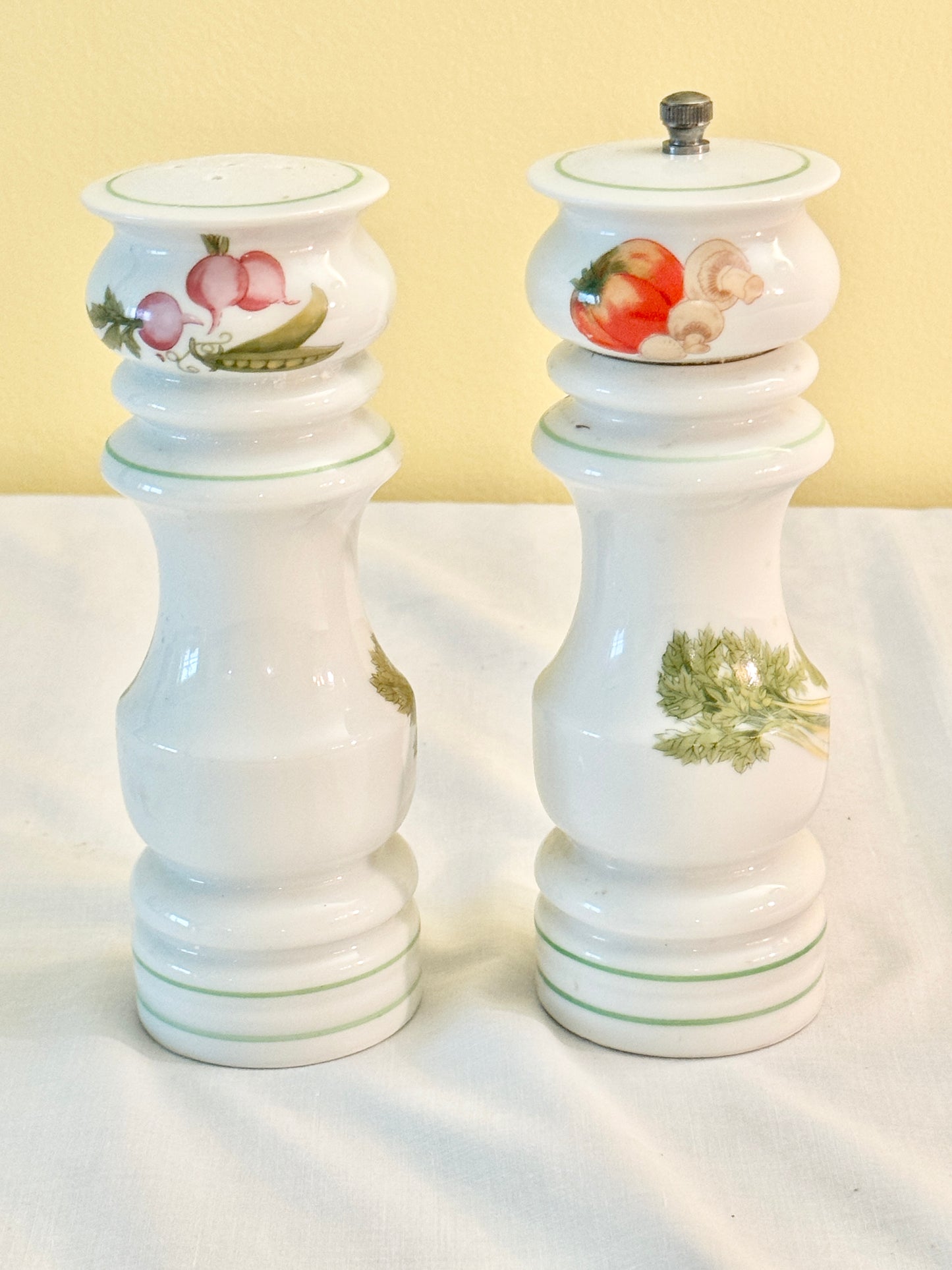 Pair of Vegetable Salt and Pepper Shakers