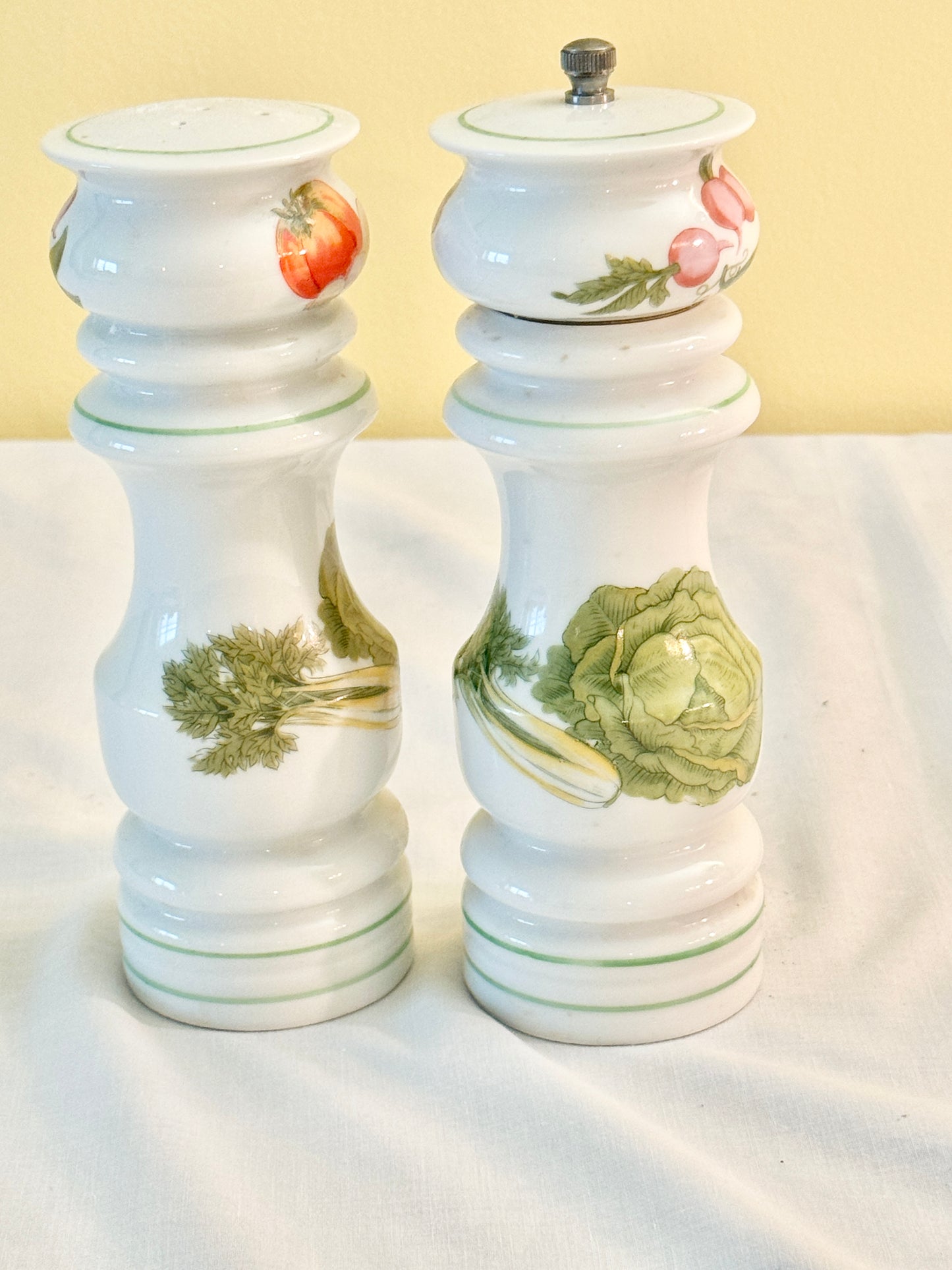 Pair of Vegetable Salt and Pepper Shakers