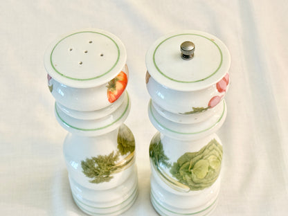 Pair of Vegetable Salt and Pepper Shakers