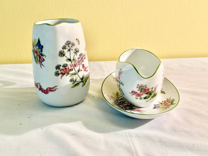 Set of 2 Royal Worcester “Country Kitchen” Gravy Bowl and Pitcher