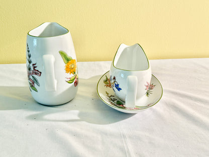 Set of 2 Royal Worcester “Country Kitchen” Gravy Bowl and Pitcher