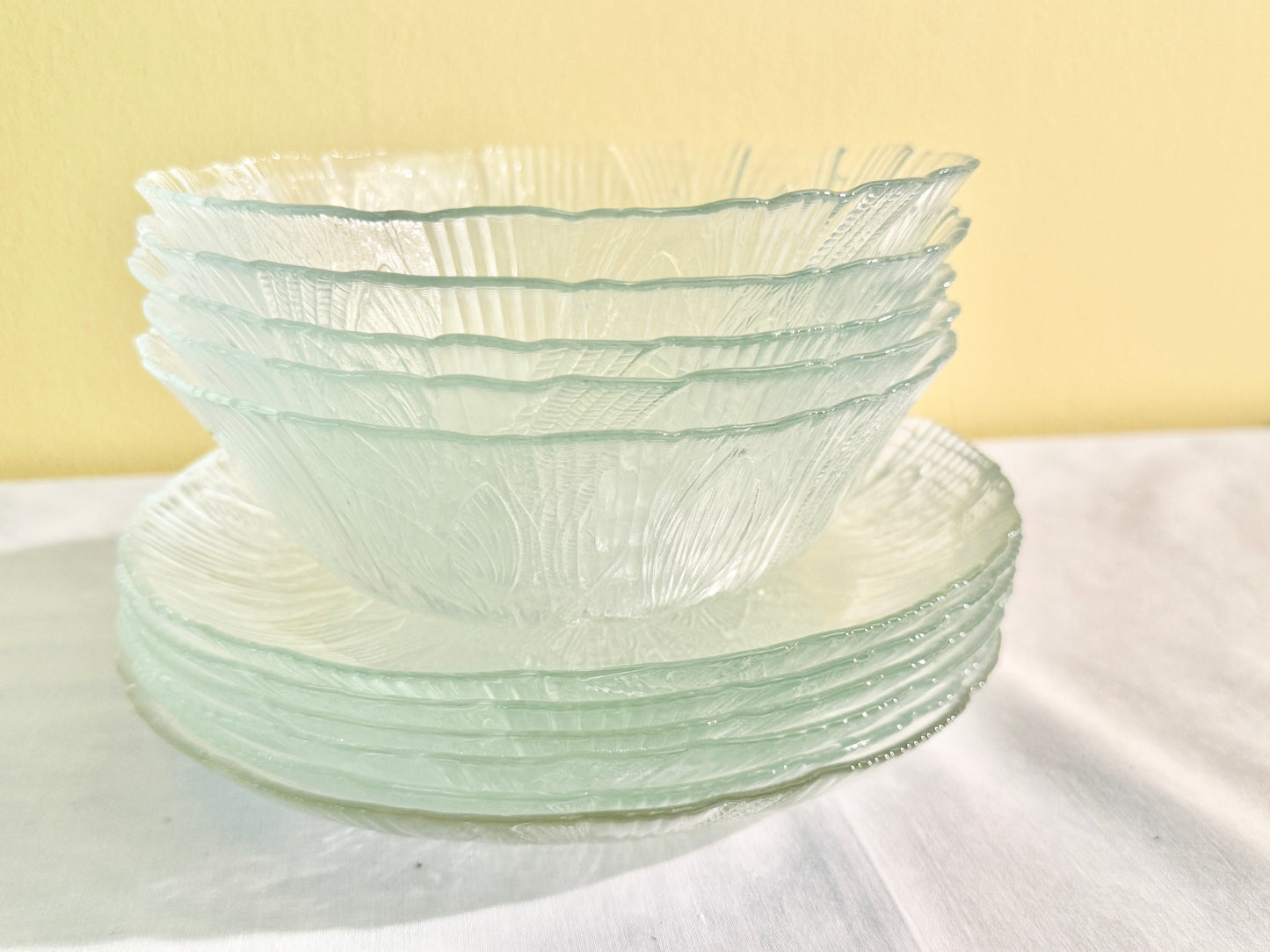 Set of 11 Glass Plates and Bowls