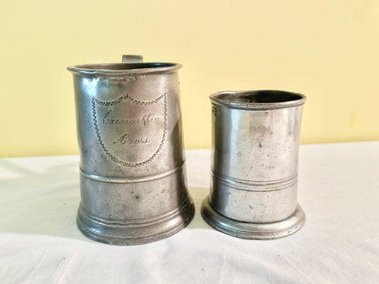 Pair of Pewter Mugs