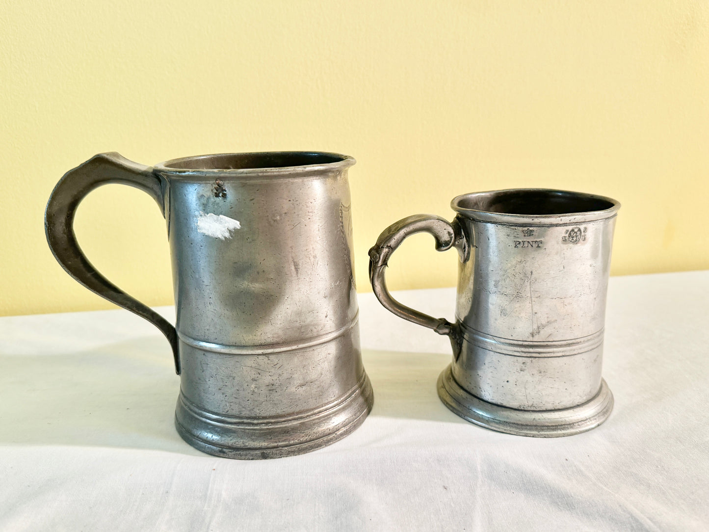 Pair of Pewter Mugs