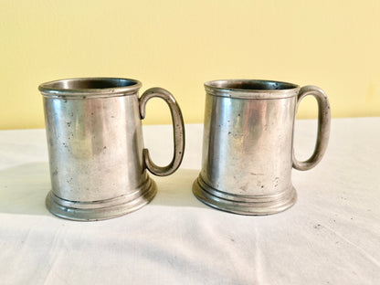 Pair of Small Pewter Mugs