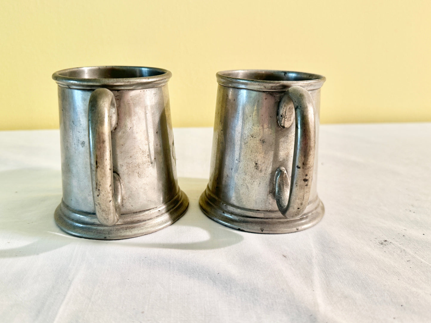 Pair of Small Pewter Mugs