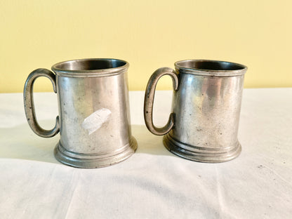 Pair of Small Pewter Mugs