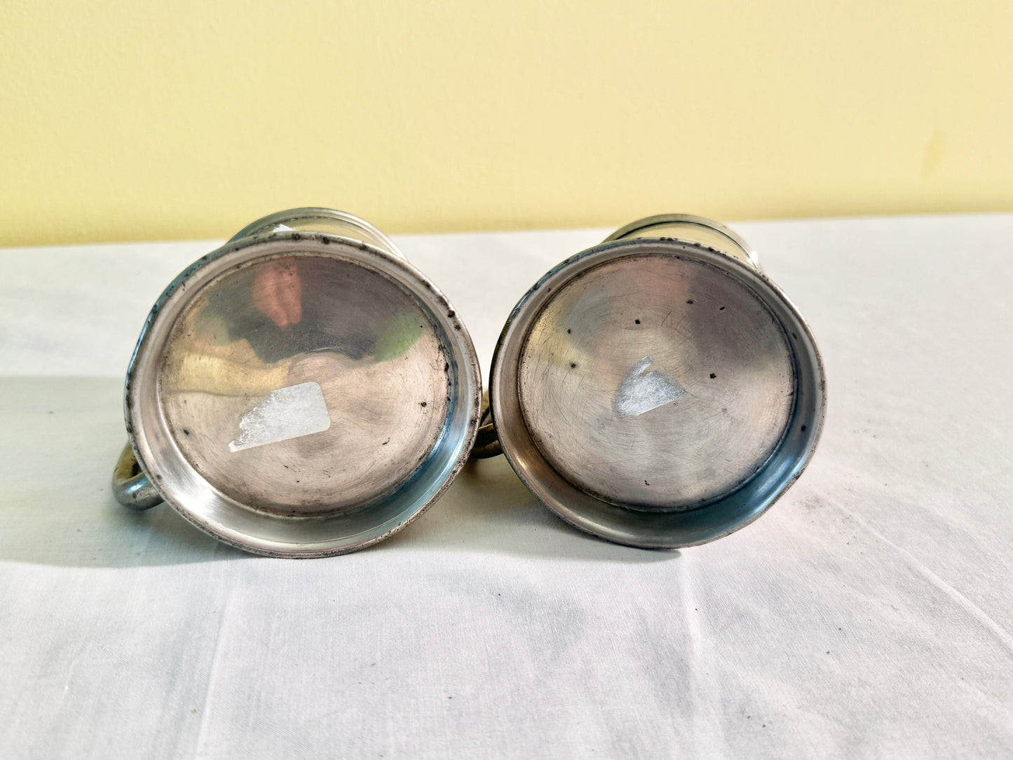 Pair of Small Pewter Mugs