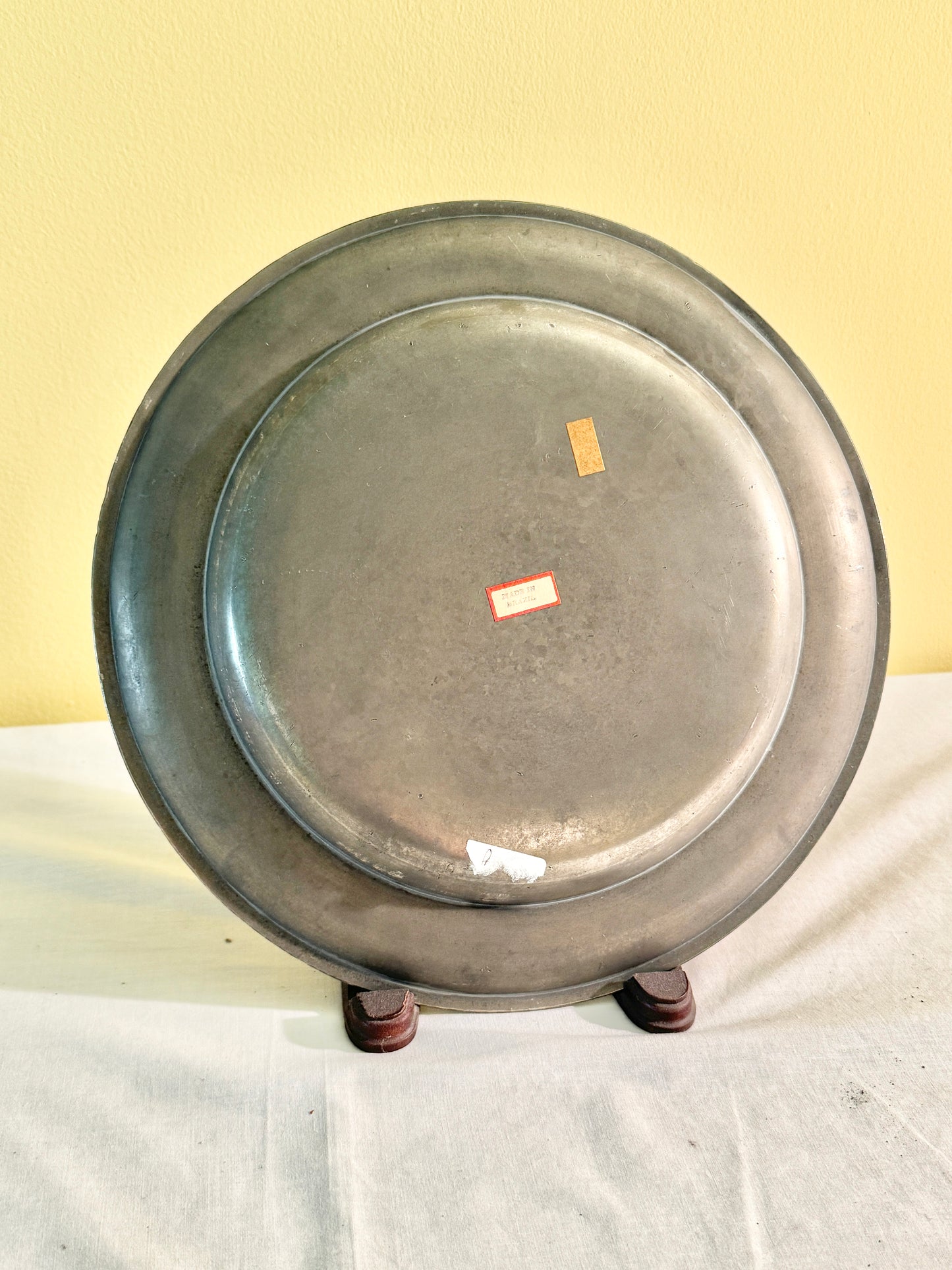 Pewter Plate with Stand