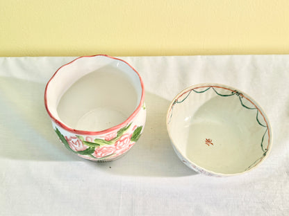 Pair of Floral Vase and Bowl