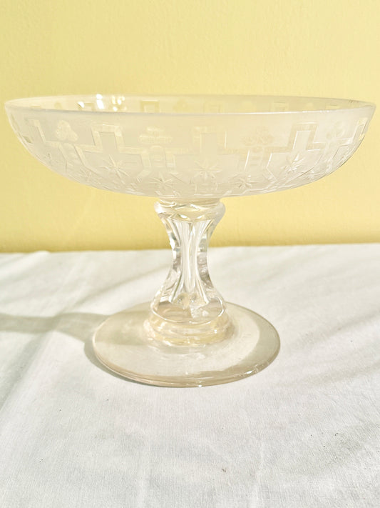 Cut Glass Compote