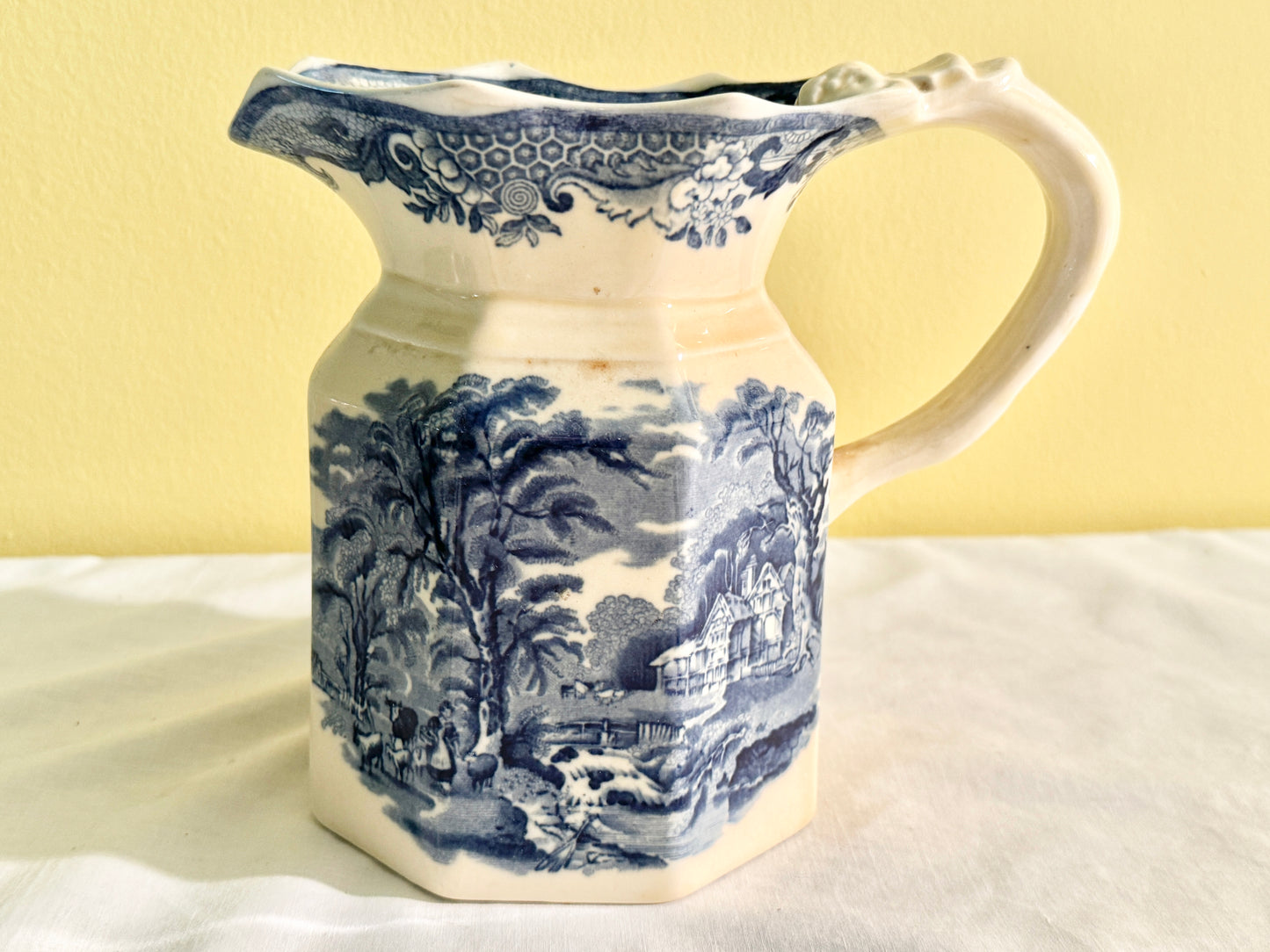 Blue and White Mason’s Pitcher