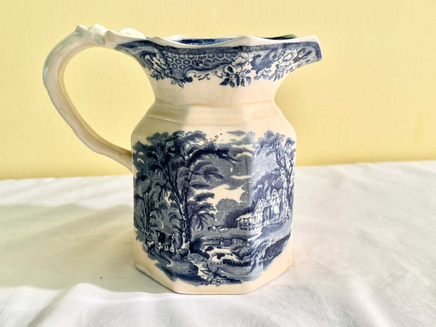 Blue and White Mason’s Pitcher