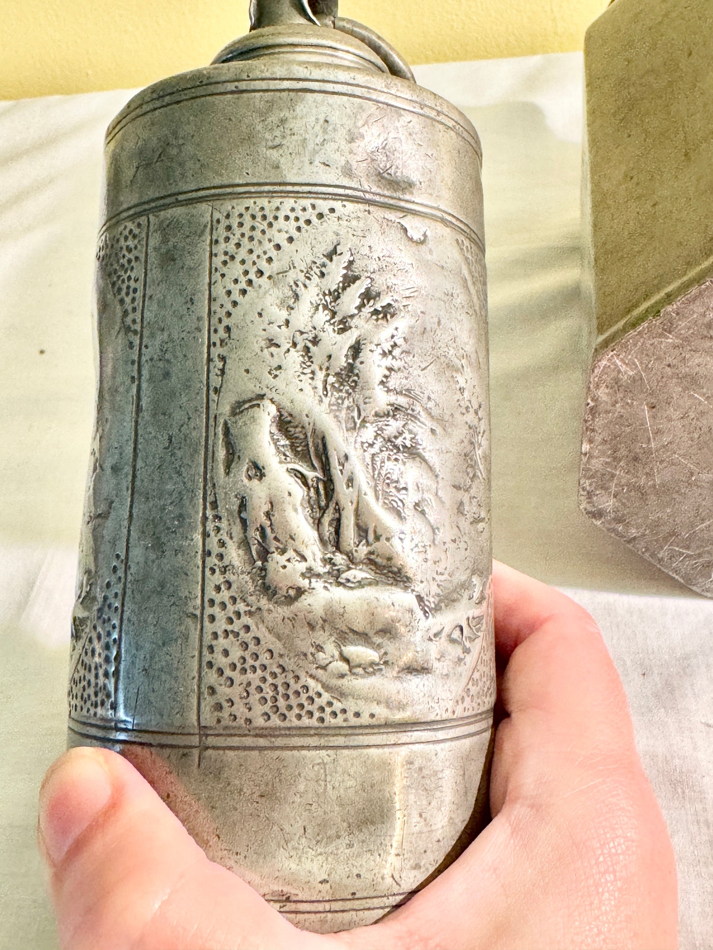 Pair of Pewter Containers