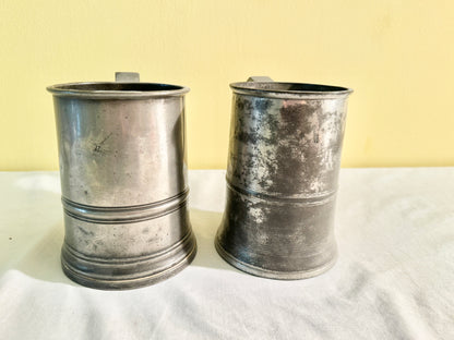 Pair of Pewter Quart Mugs