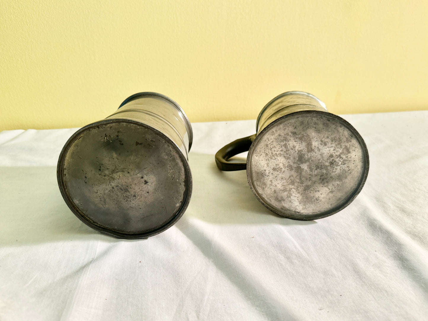 Pair of Pewter Quart Mugs