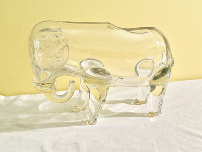 Glass Elephant Vase/Planter