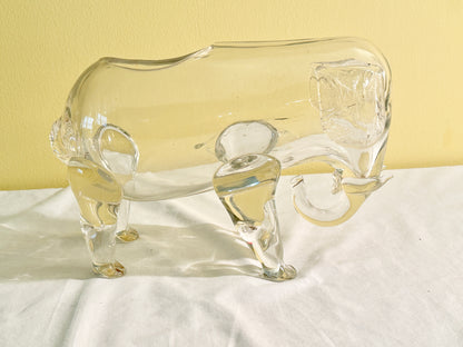 Glass Elephant Vase/Planter