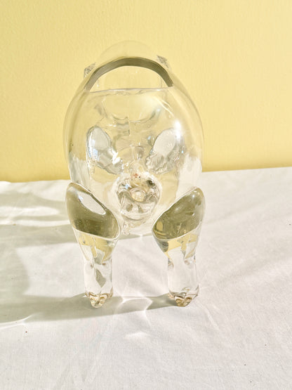 Glass Elephant Vase/Planter