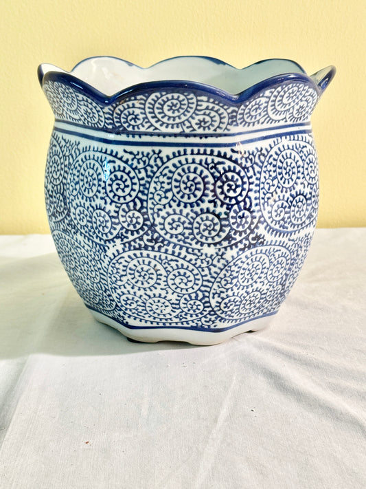 Blue and White Cachepot