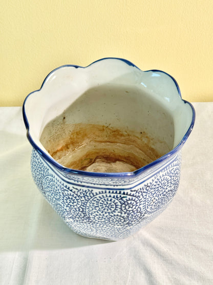 Blue and White Cachepot