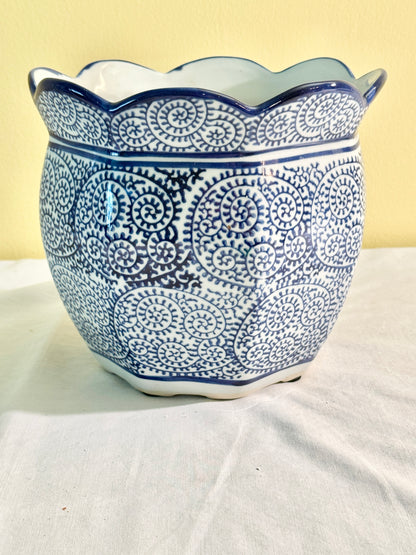 Blue and White Cachepot