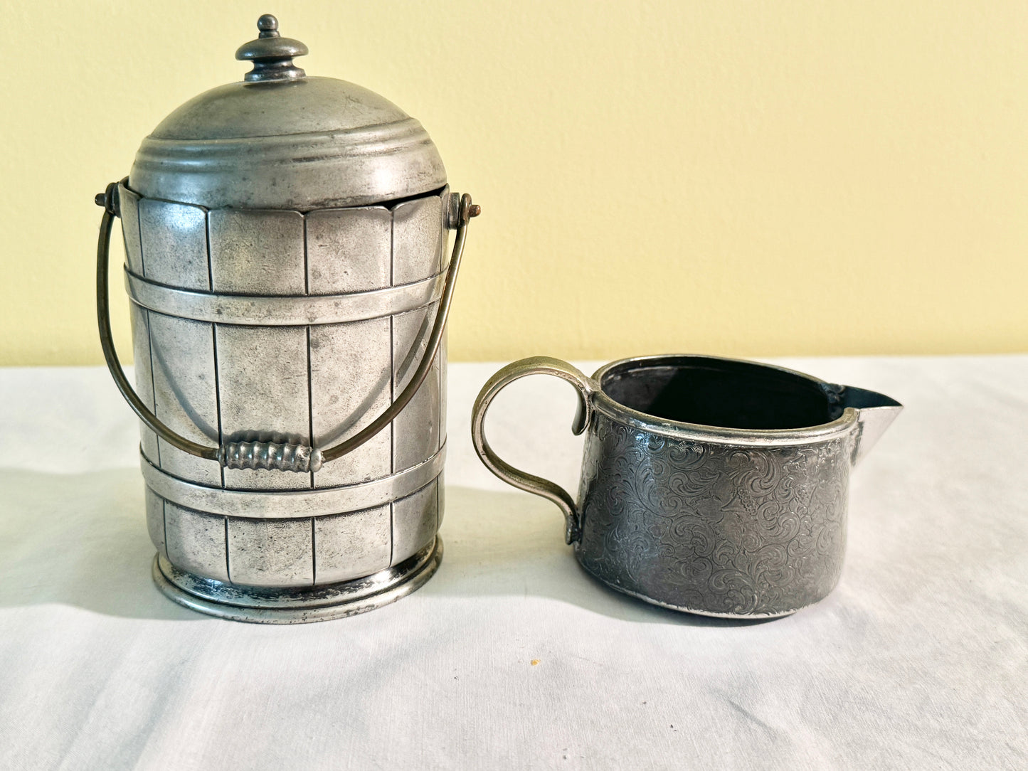 Pair of Silverplate and Pewter Pieces