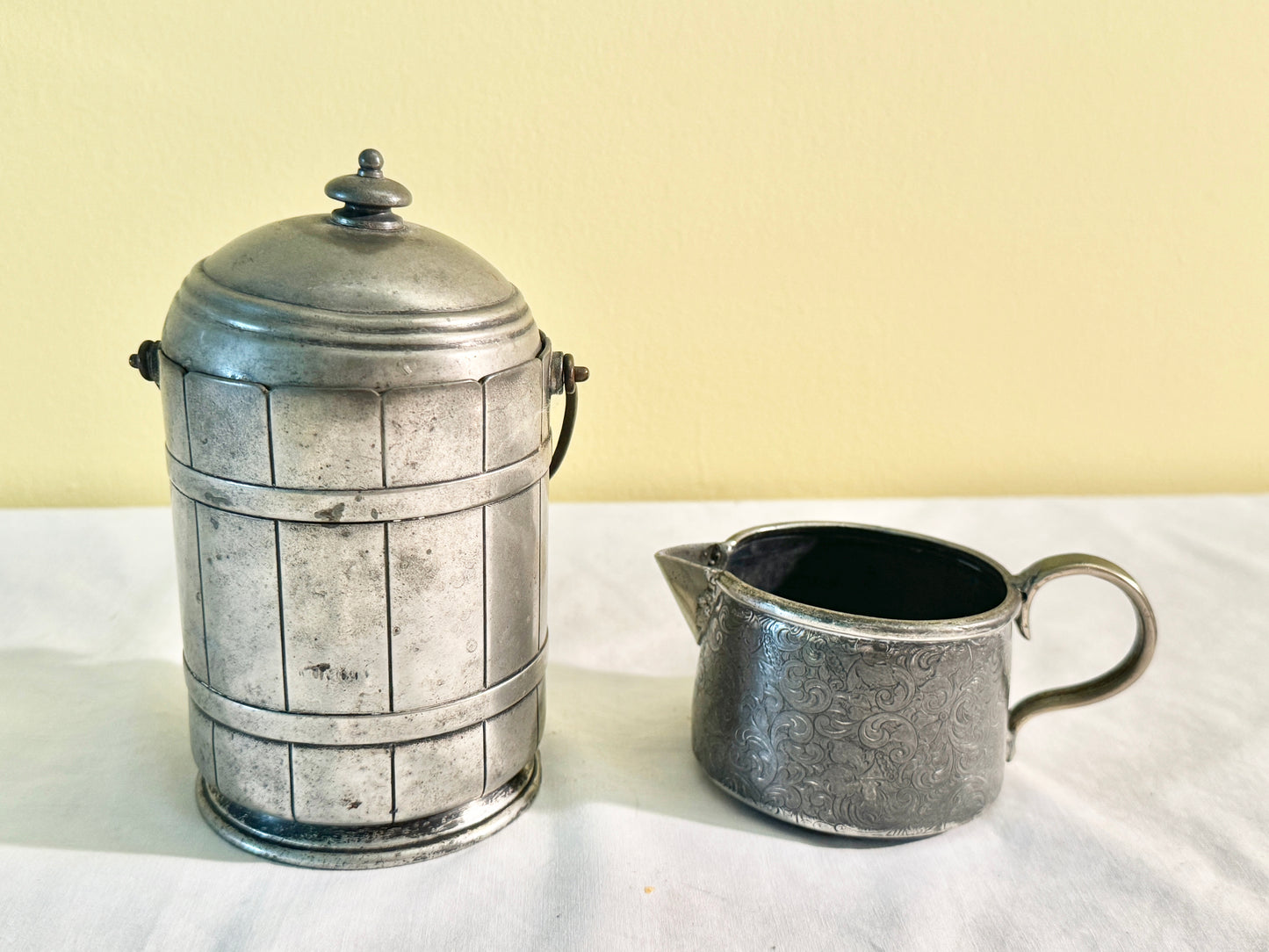 Pair of Silverplate and Pewter Pieces