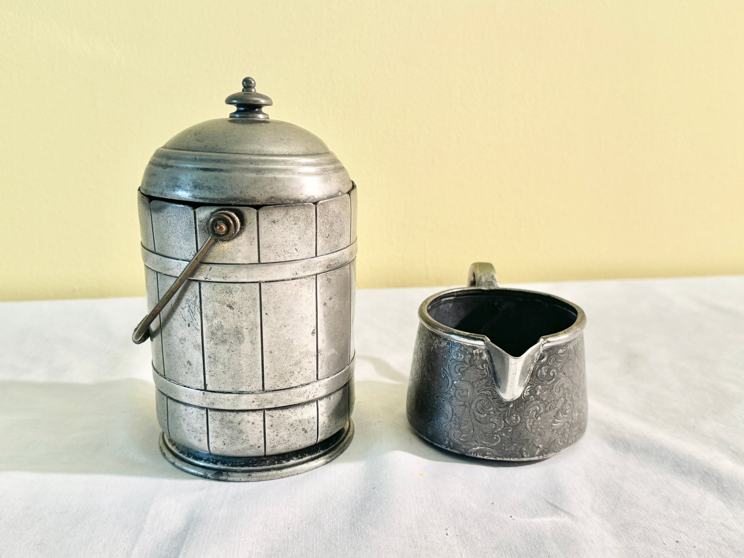 Pair of Silverplate and Pewter Pieces