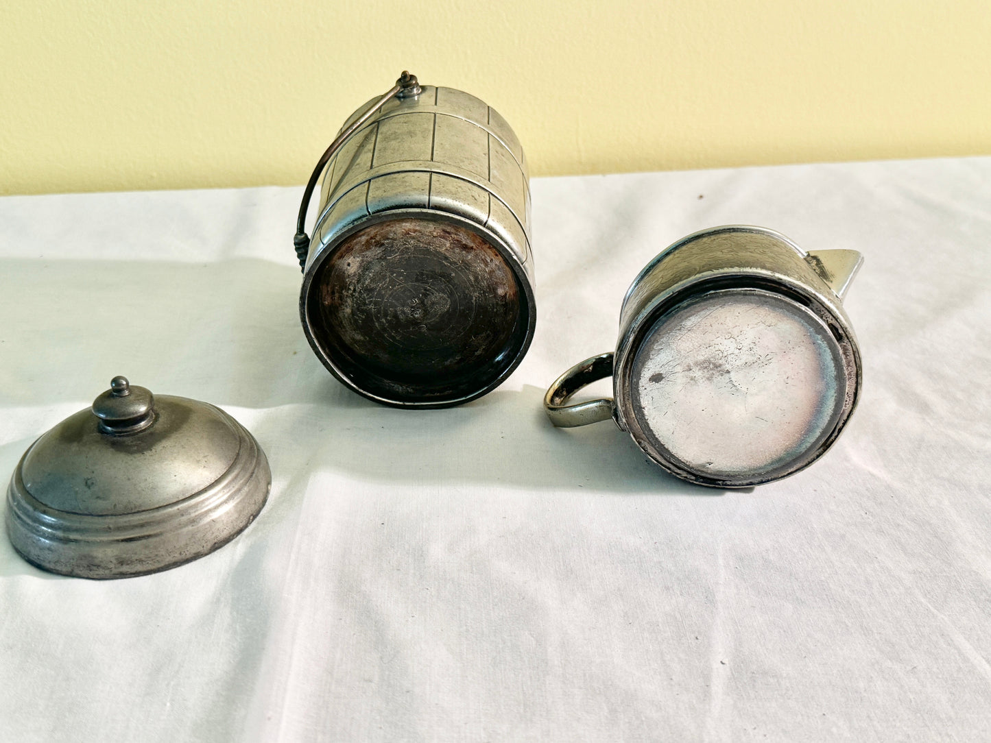 Pair of Silverplate and Pewter Pieces