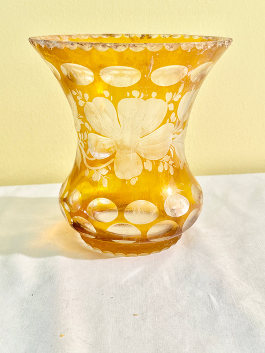 Yellow Glass Vase