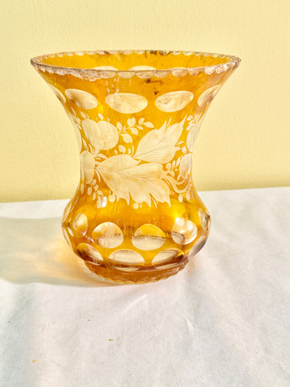 Yellow Glass Vase