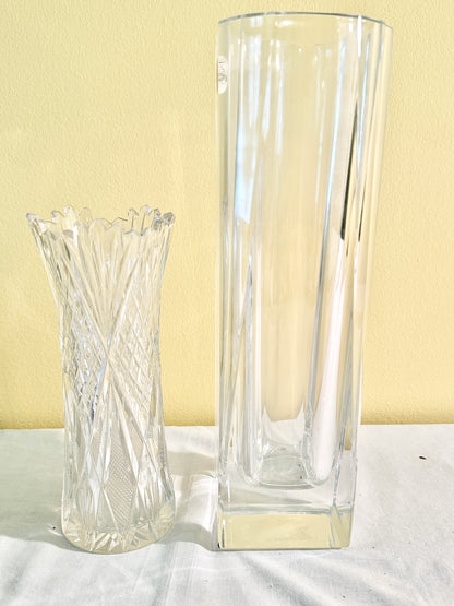 Pair of Crystal Vases