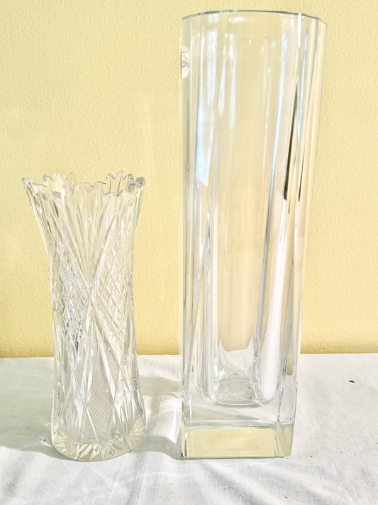 Pair of Crystal Vases