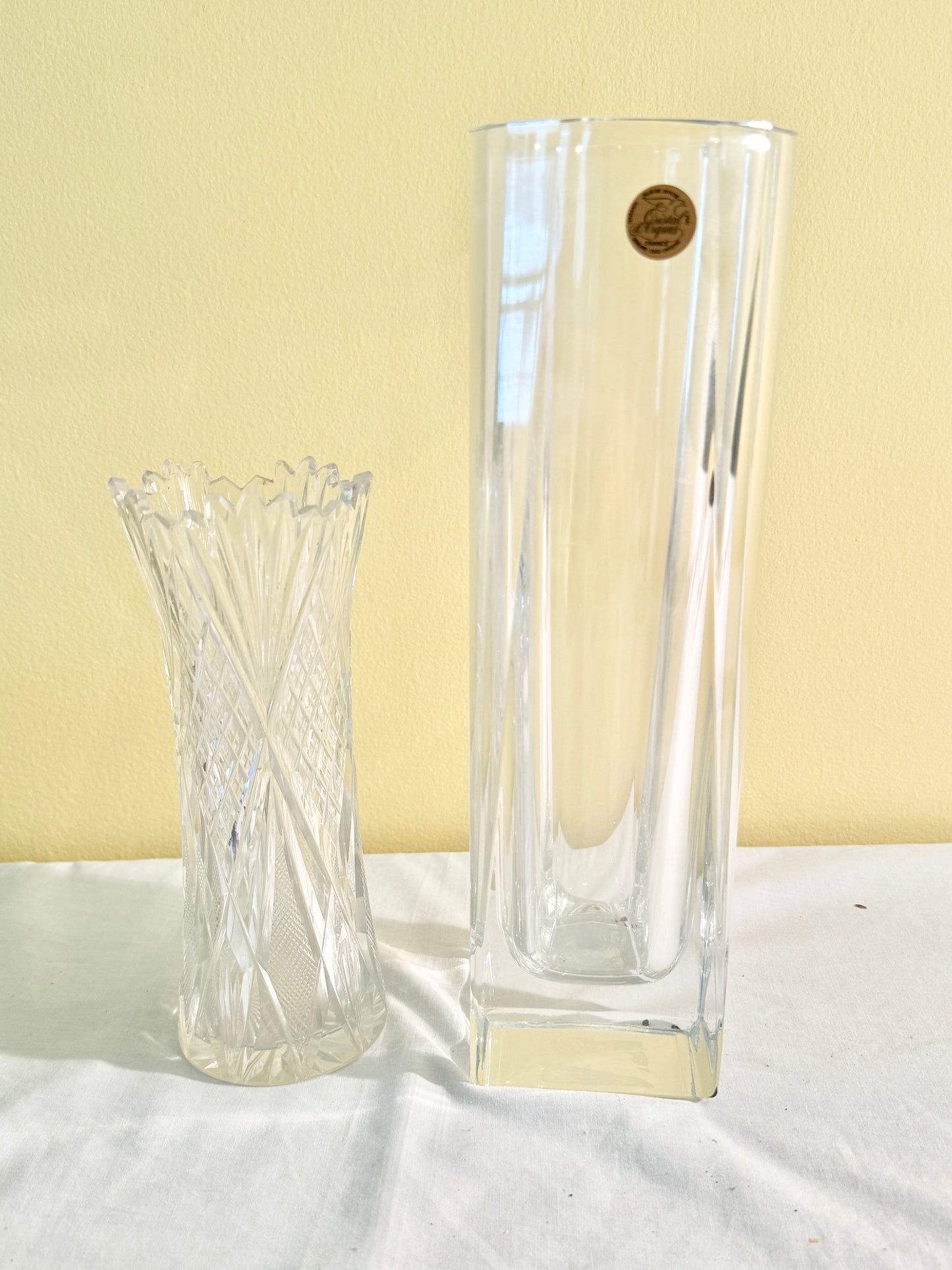 Pair of Crystal Vases