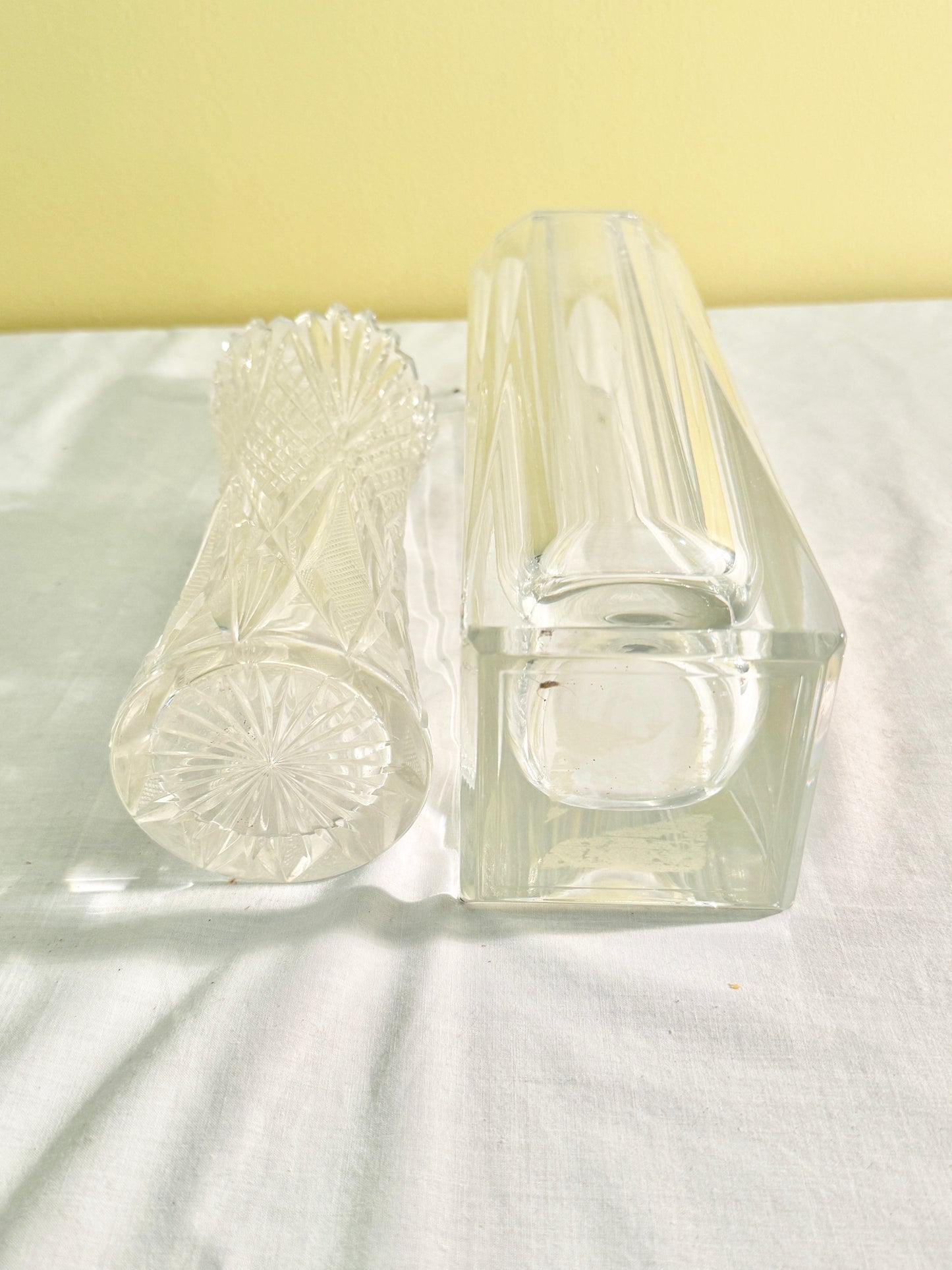 Pair of Crystal Vases