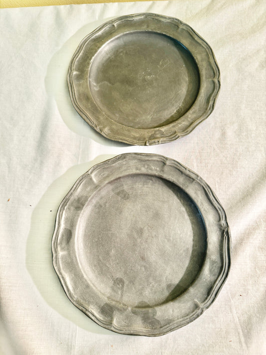 Pair of Pewter Plates