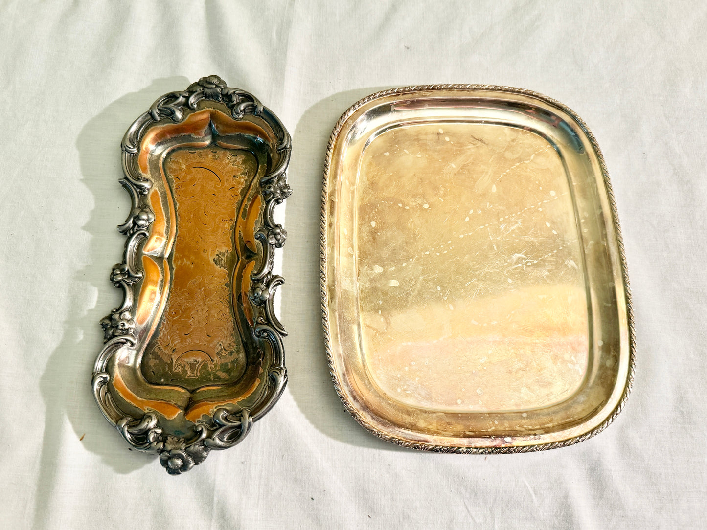 Pair of Silverplate Trays