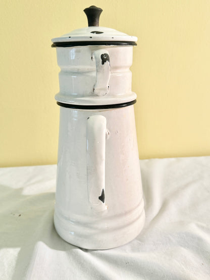 Vintage Enamel Coffee Pot