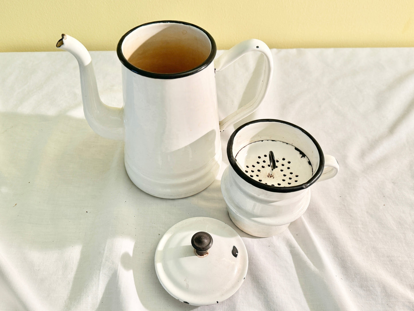 Vintage Enamel Coffee Pot