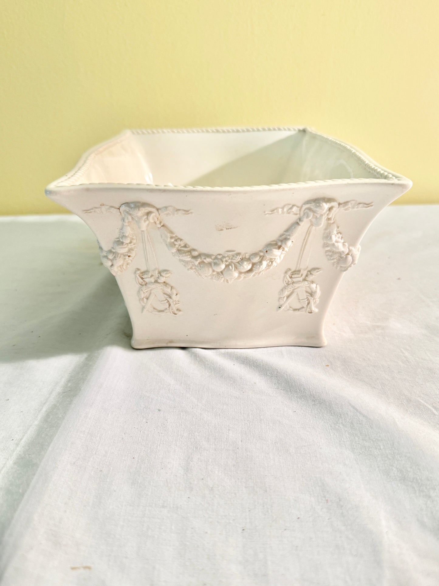 Wedgwood Embossed Queensware Cachepot