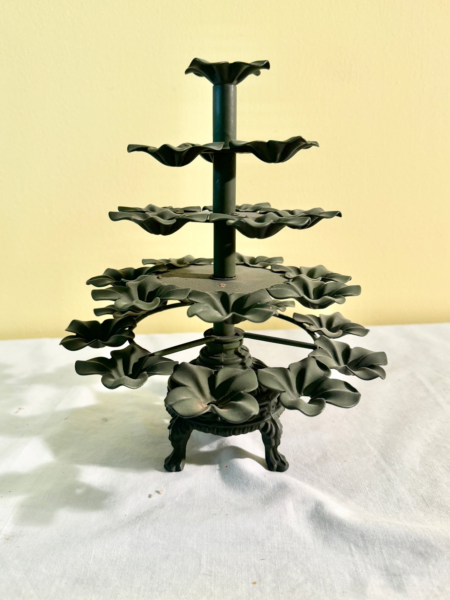 Vintage Metal Flower Frog Tree