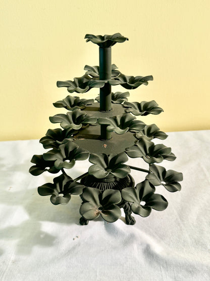 Vintage Metal Flower Frog Tree